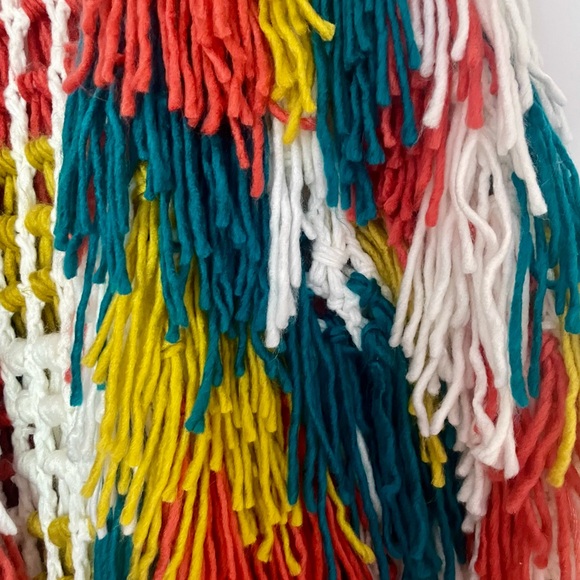 Mamie Ruth Colorful Yarn Fringe Kimono - Picture 4 of 7